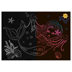 Гравюра с мультицветной основой ТРИ СОВЫ Русалка