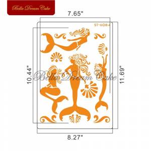 Трафареты для домашнего декора «русалка», «сделай сам»