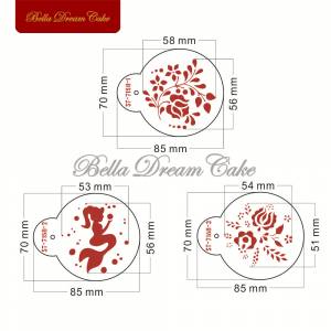 Трафарет для печенья с рисунком цветов