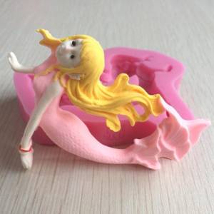 3D Красота Русалка Фея Сконовая форма для помадки Торт Декор Шоколадная форма для выпечки