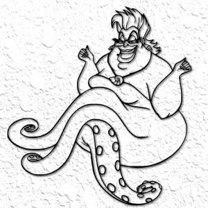 Файл STL Урсула Русалочка Wall Art Осьминог Villian Wall Decor ・Шаблон для 3D-печати для загрузки・Cults