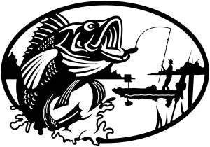 Трафарет рыбака