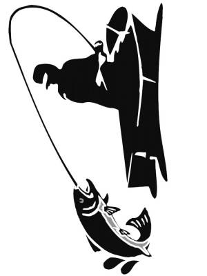 Трафареты Рыбалки для вырезания из бумаги