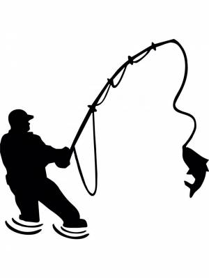 Трафареты Рыбалки для вырезания из бумаги