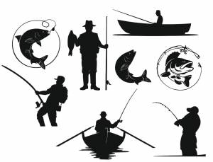 Трафарет рыбака