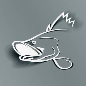 Трафарет рыбалка