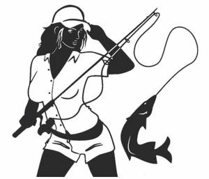 Трафарет рыбака