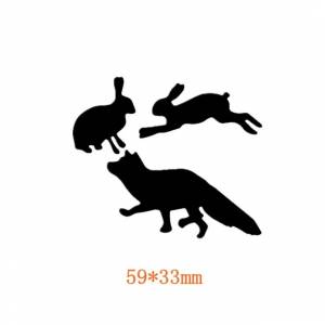 Простой Металлический трафарет для рыбалки, кролик, волк, трафареты для «сделай сам», скрапбукинг, фотоальбом, декоративные тисненые карты, рукоделие, высечка