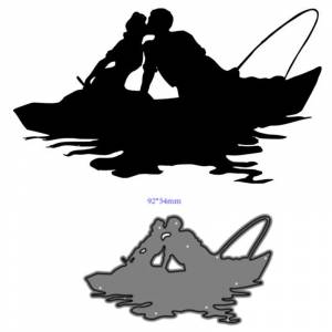 Металлические штампы вырезанные формы для пары рыбалки украшения для скрапбукинга бумаги рукоделия ножа форма лезвия удар трафареты