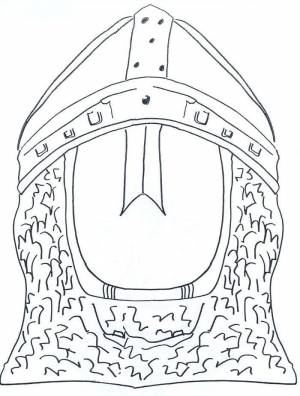 Трафареты маска рыцаря