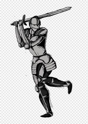 Рисунок Monochrome Art Sketch, средневековый рыцарь, Разное, комиксы, угол png