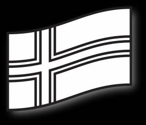 Трафареты исландия флаг