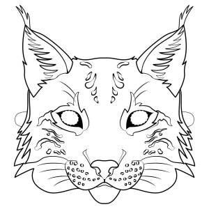 Трафареты рысь маска