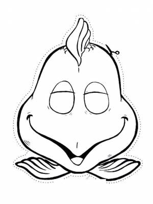 Раскраски рыси, Раскраска Маска рыси Маски