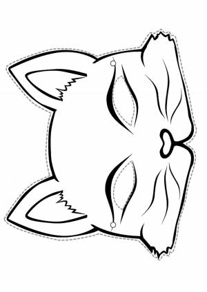 Маска кошки раскраска