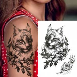 Сексуальные пионы, Ля, временные татуировки для женщин, девушек, черная роза, цветок, тату, наклейка, поддельные, Глория, Орхидея, тату, водонепроницаемые