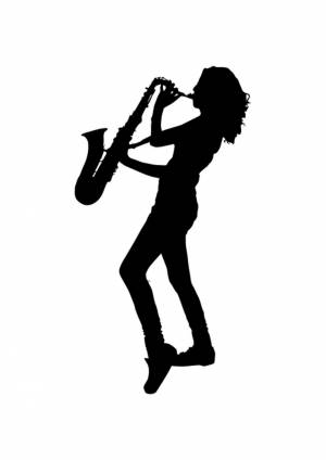 Трафареты Саксофон