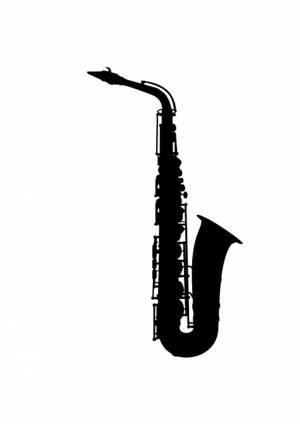 Трафареты Саксофон