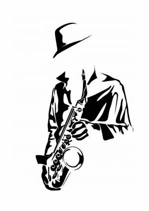 Трафареты Саксофон