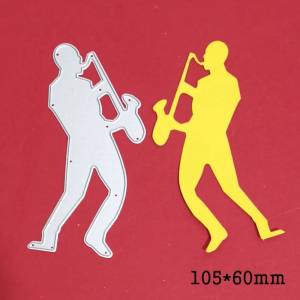 Саксофон музыкальные Band металлический Трафаретный вырубной штамп для штампы трафареты для скрапбукинга сделай сам Бумага открытки в альбом украшения тиснение 2021 Новый