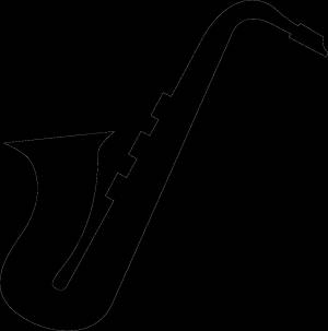 Трафарет саксофон