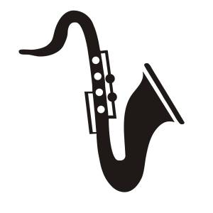 Трафарет саксофон