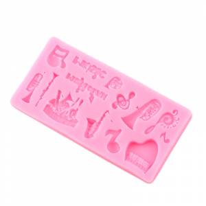 Музыкальная флейта, саксофон, пианино, сконовая форма, форма для кексов, топперов, помадки, инструменты для украшения тортов, полимерные конфеты, формы для шоколада