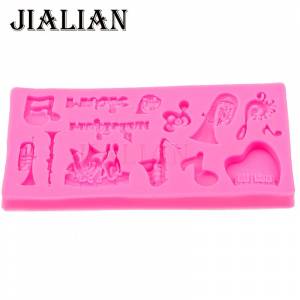 Музыкальные инструменты для нот пианино, саксофон для украшения помады сконовая форма DIY Инструменты для украшения торта Формы для выпечки T0515