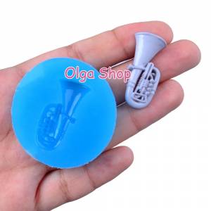 PYL272 Музыкальные инструменты Гибкая сконовая форма саксофон сконовая резина Гибкая безопасная форма для еды 32 мм-Decoden