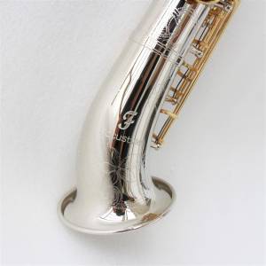 Профессиональный Саксофон особой формы сопрано с никелированным корпусом Золотая клавиша Саксофон сопрано