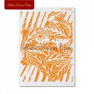 Трафареты для украшения торта в виде листьев джунглей