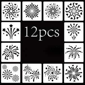 Трафарет с изображением фейерверка, 12 шт