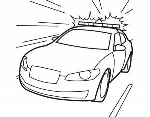 Раскраски Полицейские Авто