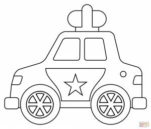Раскраска Полицейская машина