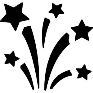 Картинки салют из звезд на окна