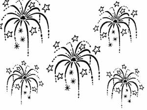 Раскраски Раскраска Фейерверки в небе раскраски салют