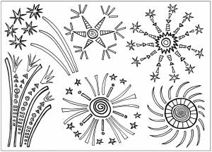 Раскраска Салют