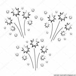 Салют трафарет