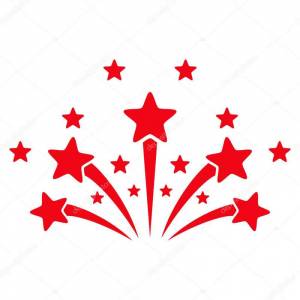 Салют шаблон цветной