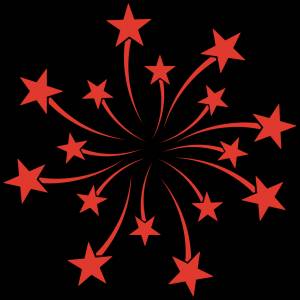 Картинки салют из звезд на окна