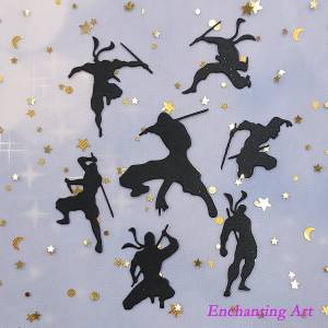 Новинка 2021, металлические Вырубные штампы, трафареты самурая и ниндзя для «сделай сам», Скрапбукинг