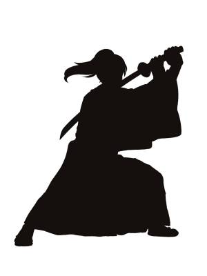 Трафареты Самурая для вырезания из бумаги