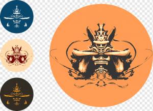 Самурай, Печать, Печать, Маска, Трафарет, Футболка, Череп, Цвета, Подарок, Inkscape, png