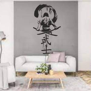 Трафарет для покраски Самурай, одноразовый из самоклеящейся пленки 180 х 95 см