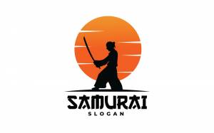 Download Sunset with Samurai Logo Template