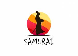 Самурай ронин дизайн логотипа вектор шаблон современный дизайн логотипа ронин векторные иллюстрации