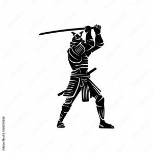 Samurai warrior Logo Design Vector