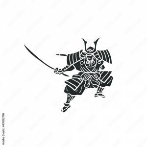 Samurai Icon Silhouette Illustration