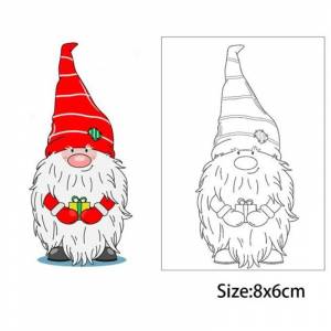 Шаблоны для вырезания Санта-Клауса, трафареты для фотоальбома, декоративные бумажные карты