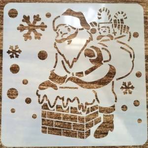 Милый трафарет в рождественском стиле с изображением снеговика Санта-Клауса шаблон для рисования граффити инструмент для рисования стены окна пола Декор